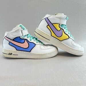 Nike Custom Hand Painted Air Force 1 Sneaker Kids Size 5.5Y